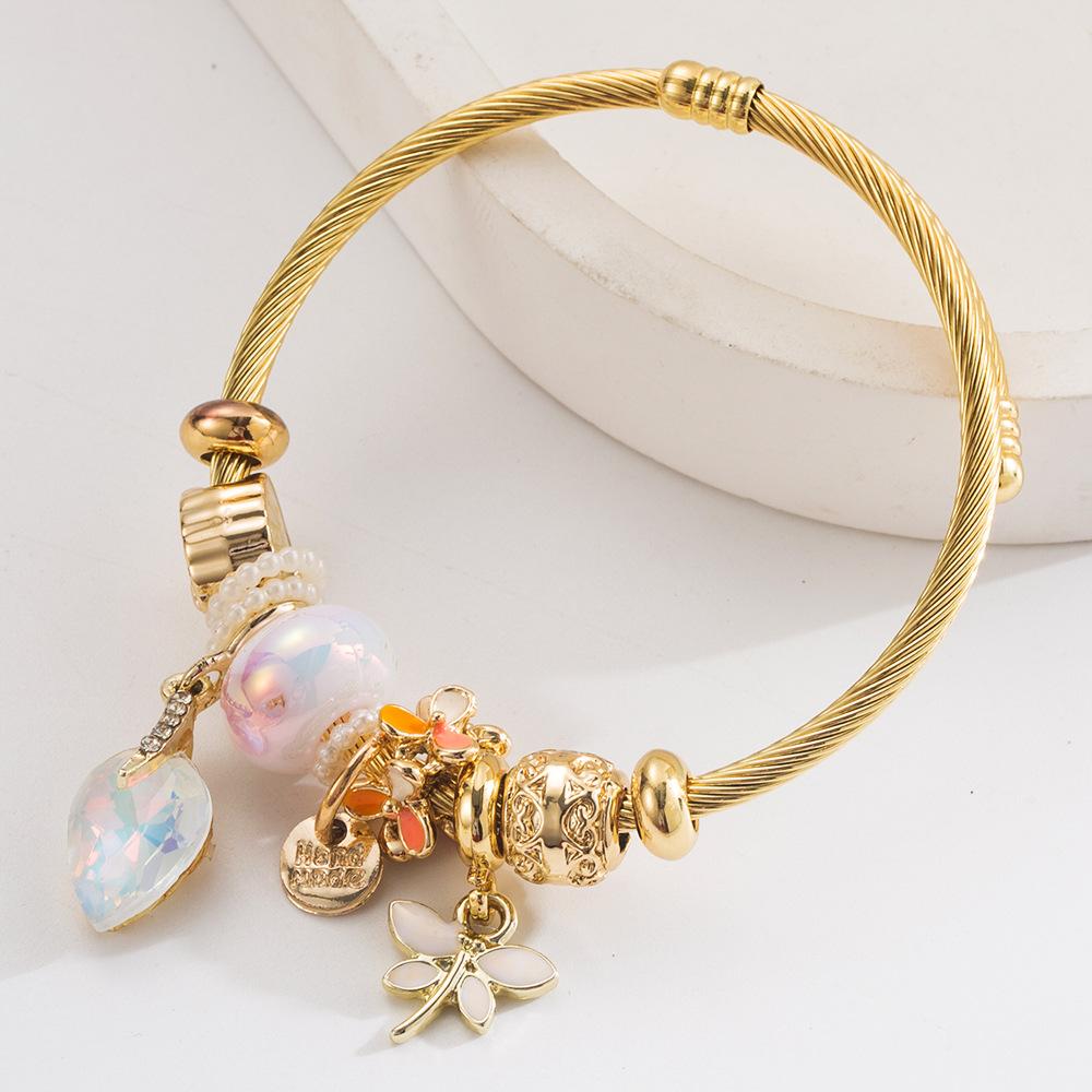 Bracelet for Women, Elegant and Unique Letter Dragonfly Pendant Bracelet, Versatile Friendship Bracelet