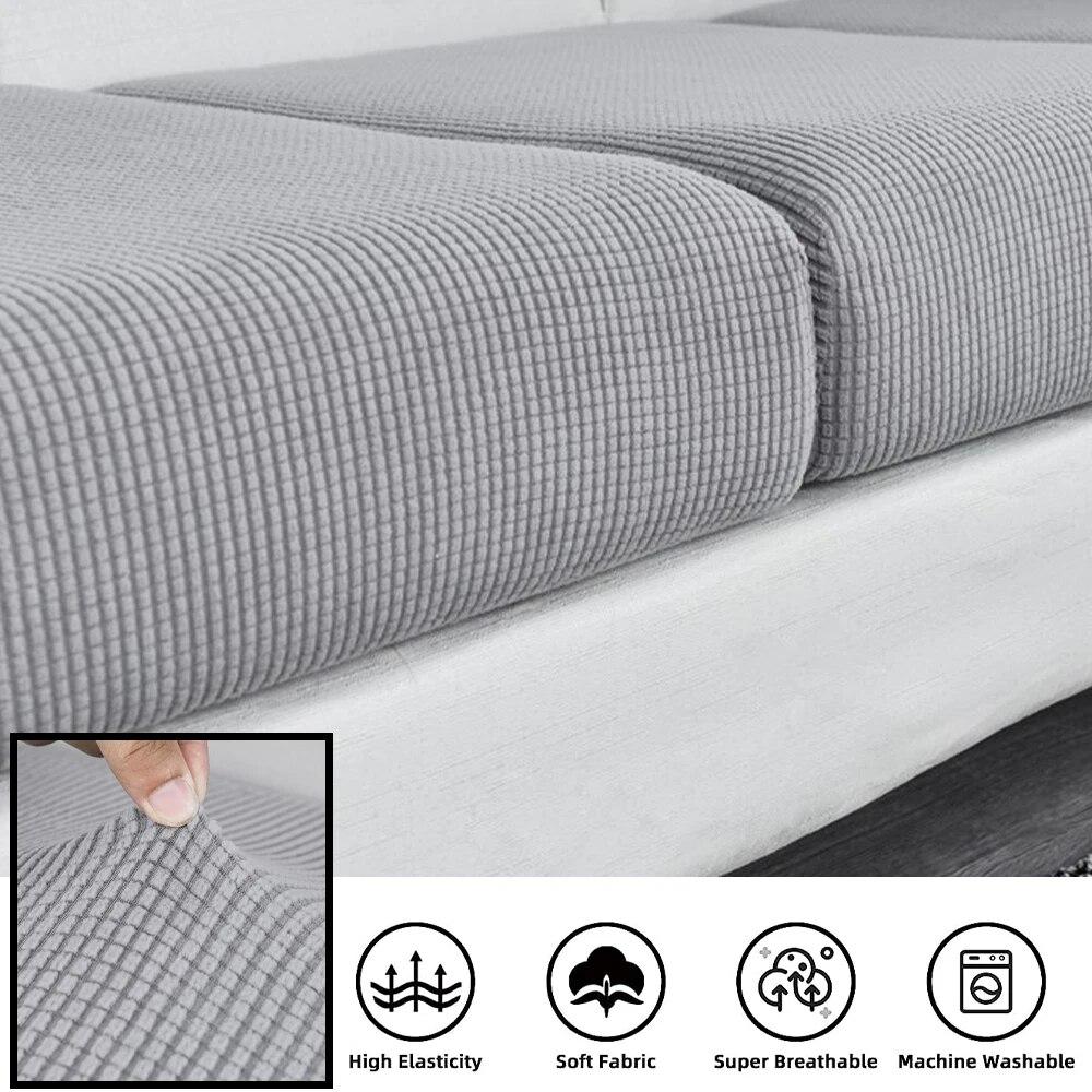 Polar Fleece Sofa Cover Jacquard Stretch Sofa Cushion Seat Cover Spandex L-shaped Corner Seaction Cover Living Room Anti-dust