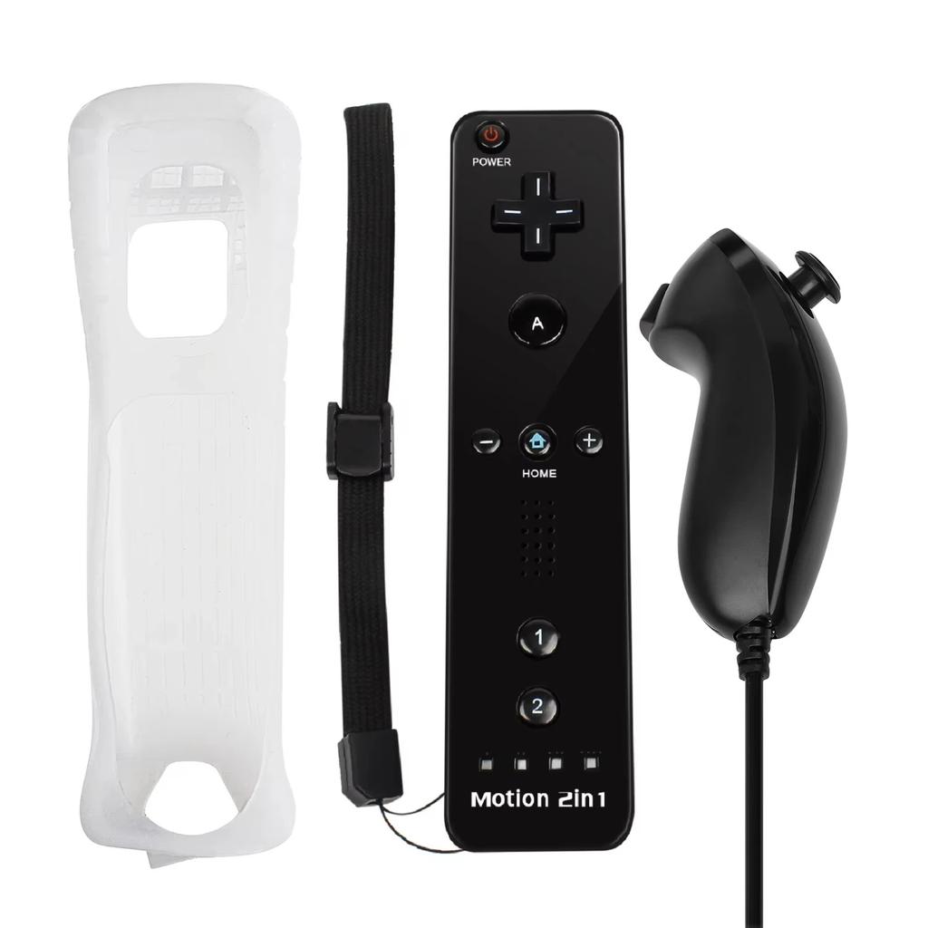 NEW Controller for Nintendo Wii, Wii Remote with Silicone Case and Strap Compatible with Nintendo Wii/Wii U/Wii Mini with Motion