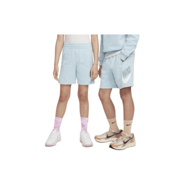 

Nike Letter Print Elastic Waist Casual Kids Shorts Kids Shorts Light-Armory-Blue White Gray-Slate FD2997-440 M