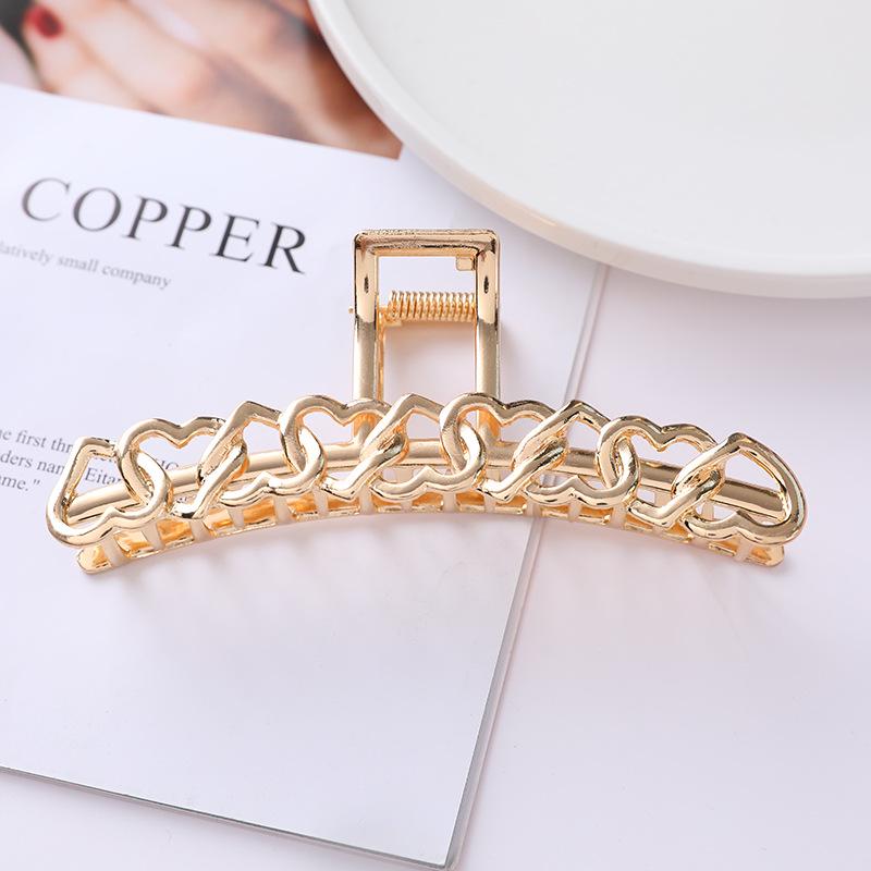 European & American Metal Cat Claw Hair Clip - Leaf Design for Ponytails