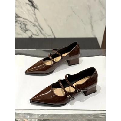 Shallow Mouth Shoes Woman High Heels Pointed Toe Female Footwear Casual Pumps New Summer Cute Boat Fashion Comfort Simple Englis