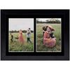 Golden State Art, 8.5x11 Black Wooden Picture Frame - Black Mat for 2-5x7 Photos or 8.5x11 Certificate Without Mat - Rea