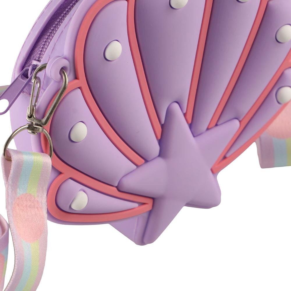 Water-proof Silicone Shell Bags Soft Seashell Crossbody Pouch Zipper Shoulder Bag  Travel