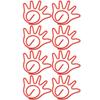 100Pcs Paper Clip Metal Hand Shaped Design Rustproof Paperclip Decoration for   School