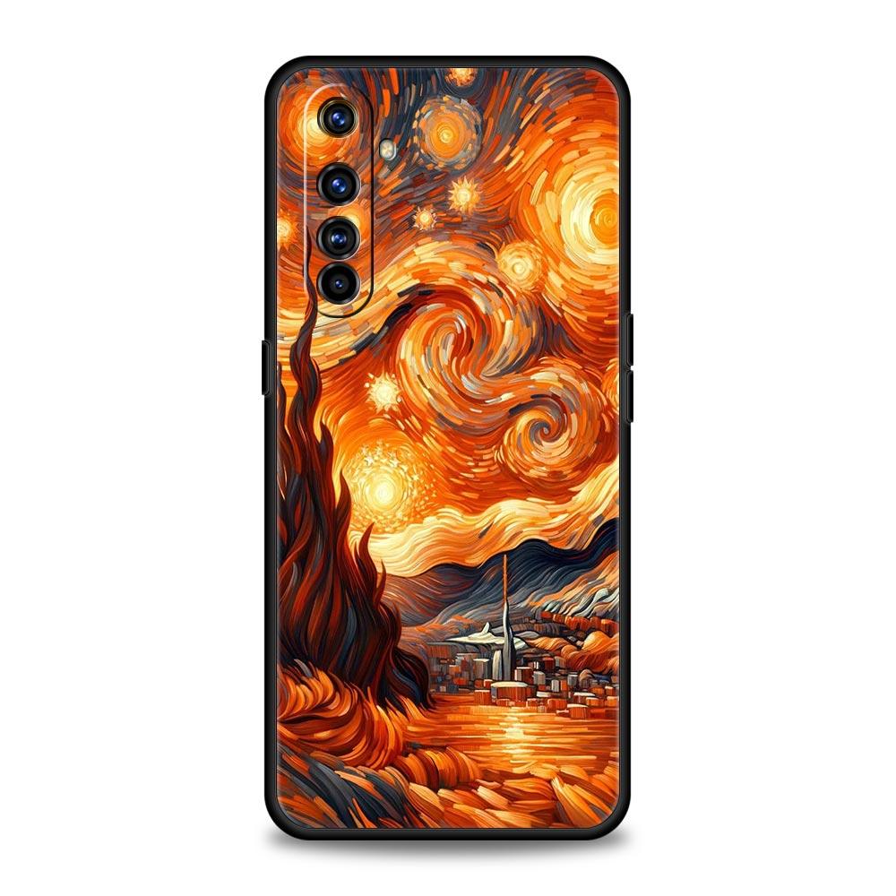 Flame Pattern Phone Case For Realme 13 12 10 9 8 7 GT3 GT5 GT2 Pro Plus 5G C21 C25 C35 GT Neo 2 3 3T 5 Cover