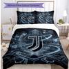 Set Biancheria da Letto 3 Pezzi con Stampa Pattern Juventus FC Morbido Delicato sulla Pelle Lavabile Copripiumino e Federe Set Stagione Unica Camera da Letto