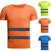 Herren Hi Vis Viz T-Shirt mit hoher Sichtbarkeit, kurze Ärmel, lässig, Outdoor, Sicherheit, Arbeit, Unisex