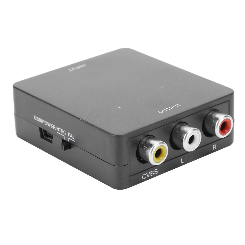 Mini HDMI to AV Converter Box Video RCA AV CVSB L   R 1080P HDMI2AV Adapter HDTVBlack