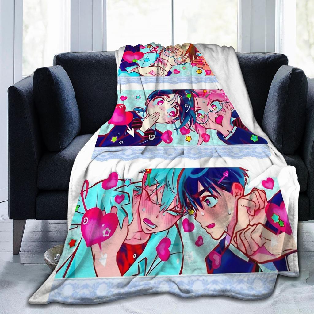 Aliens Music Cartoon Stages Fleece Throw Blankets Mizi Sua Till Luka for Bed Knitted Blanket Office Super Soft Breathable
