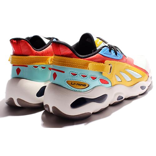 New LiNing Chunky Sneakers Women's Low Top Yellow/Red AGLN072-11