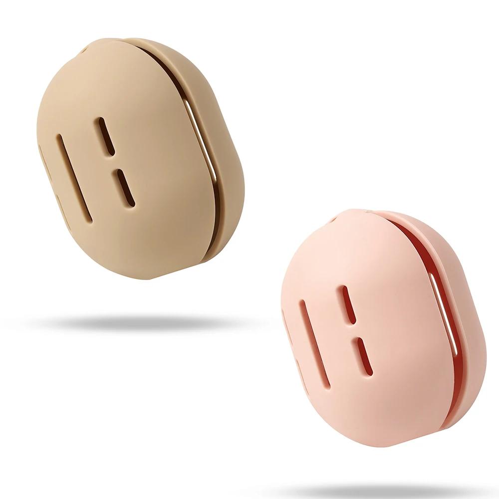 

2pcs Cosmetic sponge holder, beauty mixer holder, travel cosmetic sponge storage box, silicone shatterproof cosmetic sponge box.