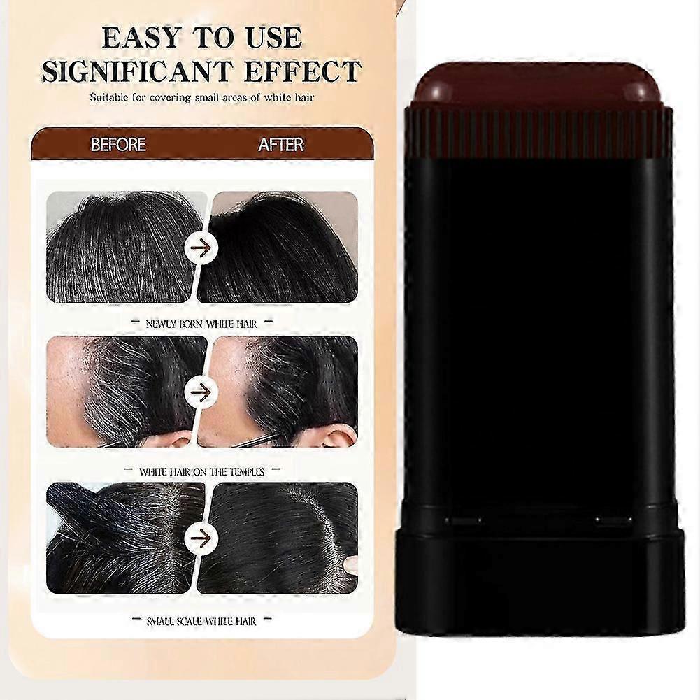 Pflanzlicher Haarfärbestift, Sofortiger Grauabdeckstift, Schnelles Nachbesserungs-Haarfärbemittel (temporär) für Männer & Frauen