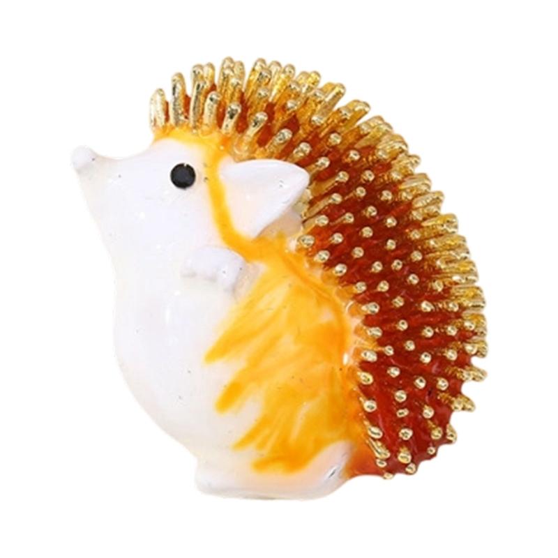 Cute Enamel Hedgehog Brooch For Women Fashion Animal Jewelry Accessories For Jackets Or Bag Decoration
