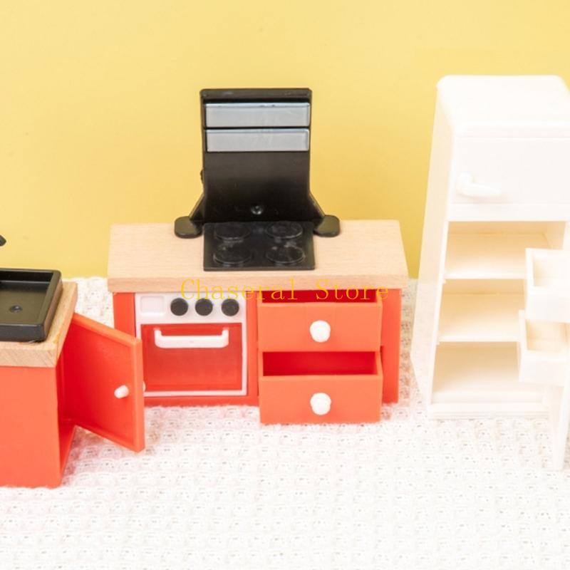 E7Ce 40Pcs Dollhouse Kitchen Accessories 1 12 Scale Miniature Dollhouse Furniture Set 1:12 Dollhouse Furniture Furniture Toy