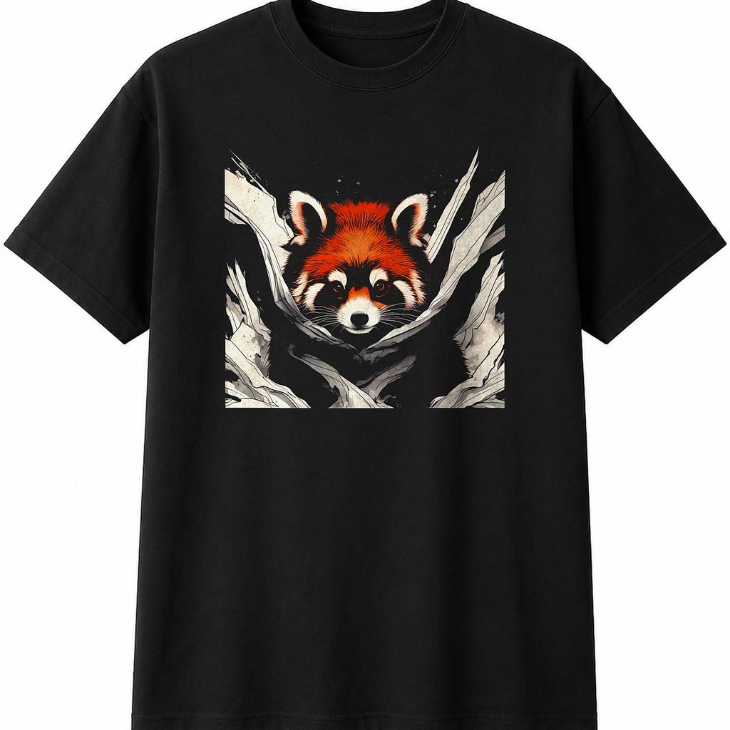 Anime Red Panda Wildlife Mens Womens T-Shirt Graphic Unisex Novelty Gift Tee