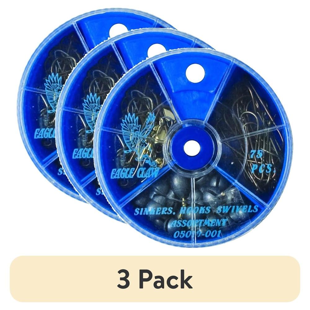 

Набор из 75 шт. крючков, вертлюжков и грузил. Крючки для наживки, разъемные грузила, грузила для ловли басса, крючки Абердин. Необходимый рыболовный ящик. United States