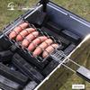 Stainless Steel BBQ Sausage Grill Net and Meat Clamps for Outdoor Cooking