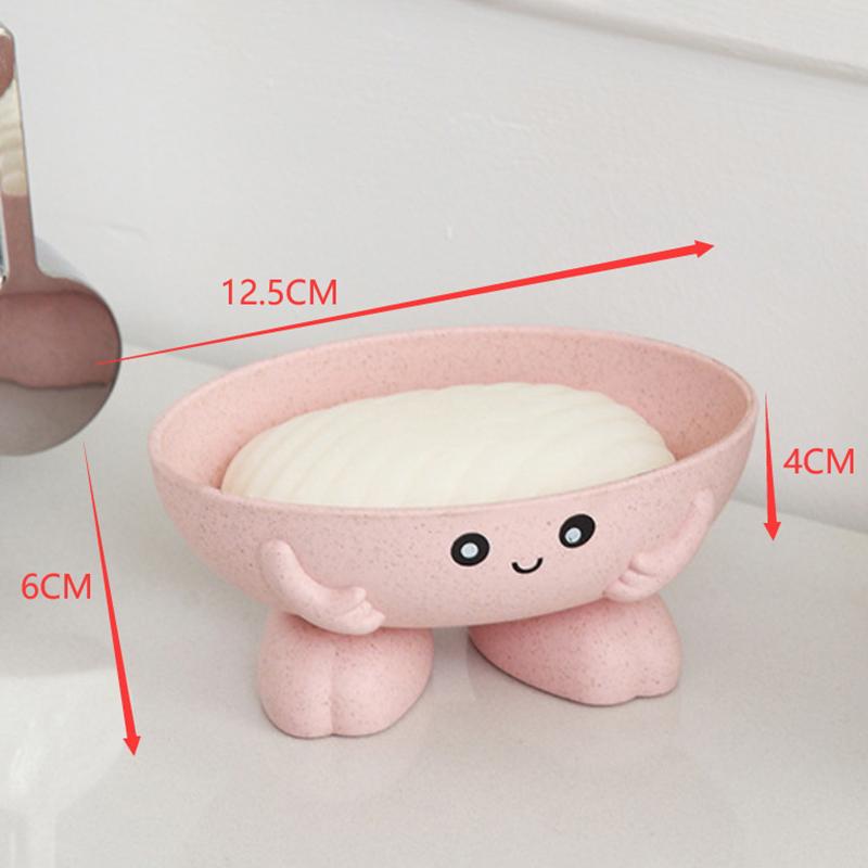 1Pcs Eco-Friendly Soap Box Non-Slip Soap Dish Bathroom Supplies Soap Holder Cartoon Shape Storage Box Bathroom Accessories