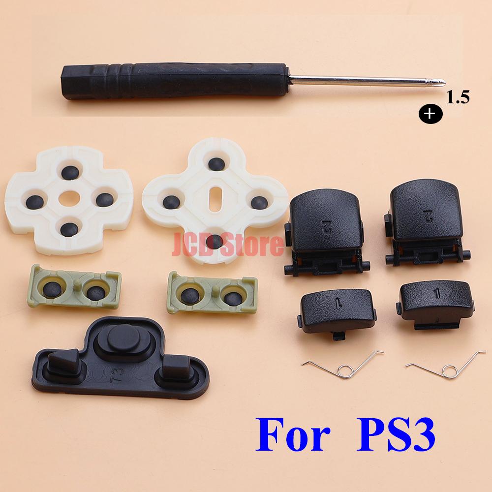 JCD For PS3 Controller L1 R1 L2 R2 Trigger Buttons Conductive Rubber Button Repair Parts ABCD