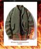 Unisex American Style Autumn/Winter Baseball Collar Flight Jacket, Thick Cotton Padded, Trendy Brand, Plus Size Outerwear.