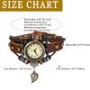 Antique Wristwatch Women Leather Strap Bracelet Watch Braided Leaf Roman Analog Casual Women Accessory Birthday Christmas Valentine's Day Girlfriend