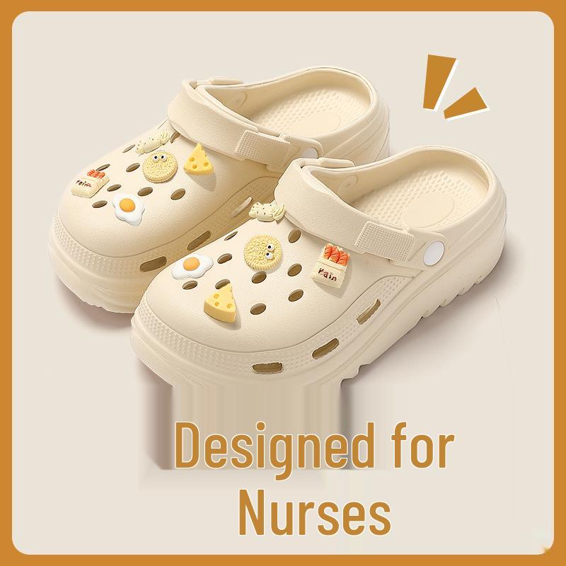 Dámské letní protiskluzové pantofle s uzavřenou špičkou do operačního sálu 2024