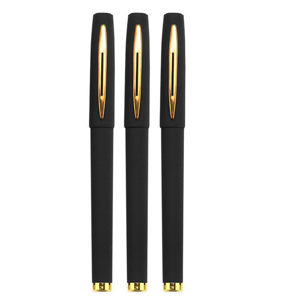 3pcs Black Ink Gel Pen 0.5mm Ballpoint For Writing School Stationery Supplies Business Signature Pen Office Accessories