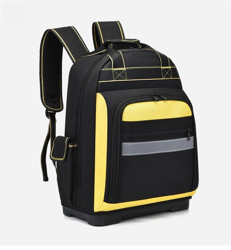 New Large Capacity Tool Backpack Waterproof Wear-resistant Heavy Duty Tool Organizer Thickened with Hard Bottom Toolkit