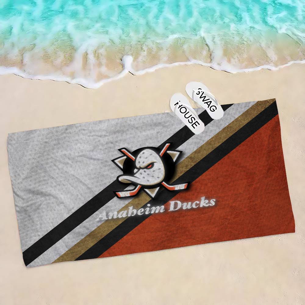 A-Anaheim D-Ducks Mikrofaser Strandtuch Saugfähig Schnelltrocknend Weich Yoga Schwimmen Resort Bergsteigen Handtuch