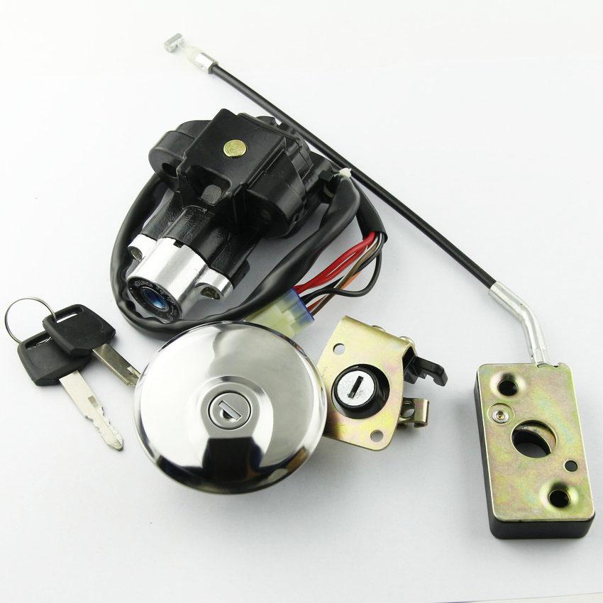 Motorcycle Ignition Switch Fuel Tank Cap Kit For Suzuki GZ125 1998-2003 GZ250 1999-2011 GZ 125 250 Seat Lock Cover Key Set Parts