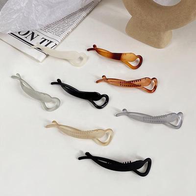Korean Style Ponytail Banana Clip - Simple Updo Twist Hair Accessory for Women