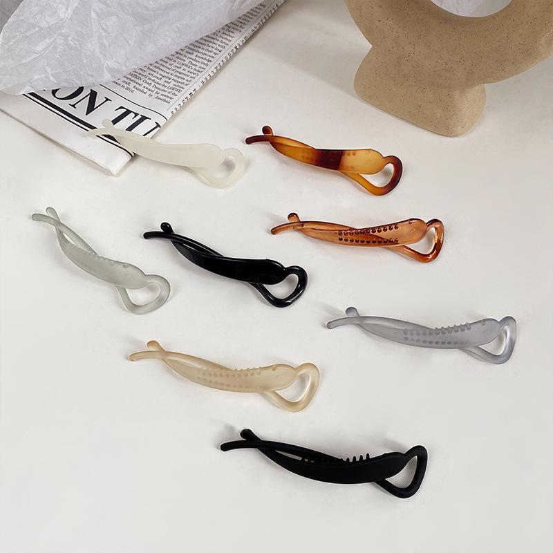 Korean Style Frosted Large Banana Hair Claw Clip for Elegant Updos