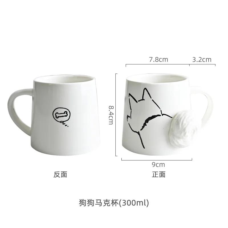 Cute Cartoon Panda Ceramic Mug Japanese Creative Animal Coffee Cup Water Cup Home Office Afternoon Tea Milk Cup Drink Gift