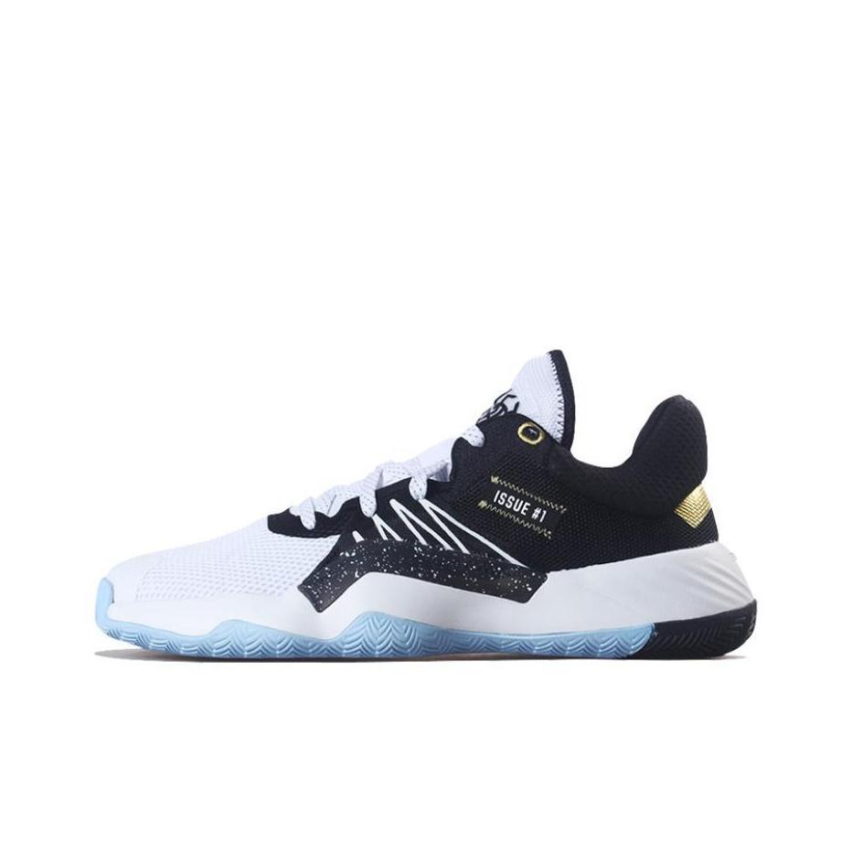 adidas DON. Ausgabe #1 Mitchell 1 Low Basketballschuhe Herren Sneaker Weiß Schwarz FV6138