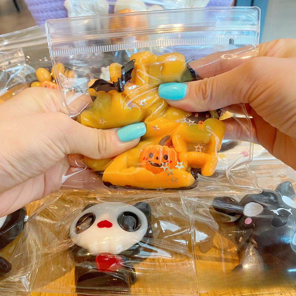 Halloween Pumpkin Taba Squishy Cat Paw Soft Donut Sensory Food Toy Tpr Cute Squeeze Toy Kids Stress Relief Antistress Novelty