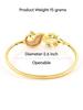 Pink & Green Cubic Zirconia Peacock Inspired Bangle Style Brass Kada For Women