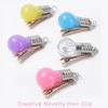 Creative Funny Hairpin Changing Simulation Light Bulb Hair Clip Accessory for Parties and Performances