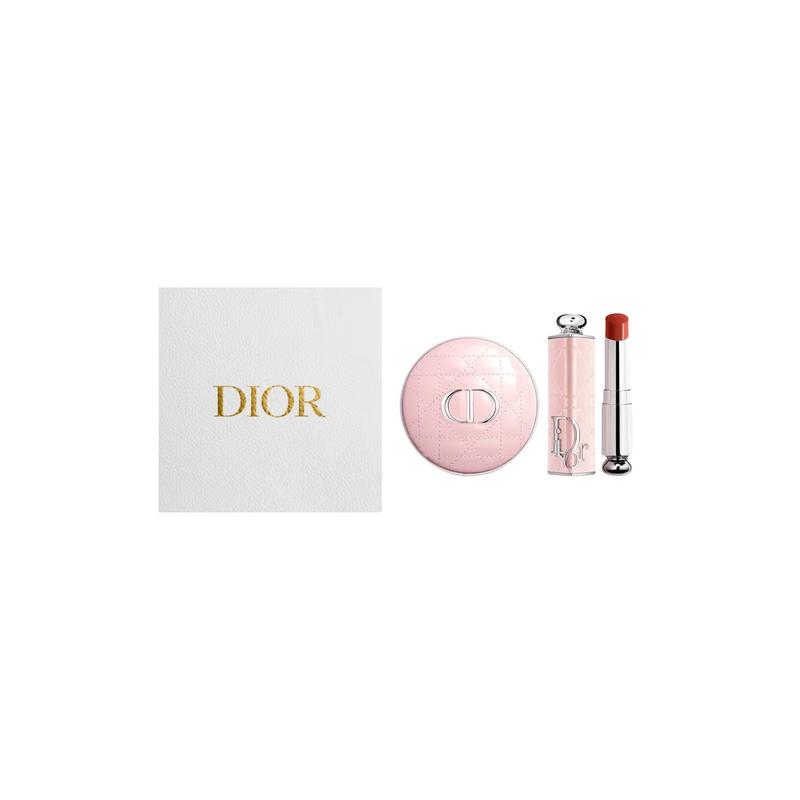 

DIOR Lipstick Two-piece set: Soft and lustrous cushion foundation #0N 13g + Charming lipstick #740 romantic powder 3.2g червоний