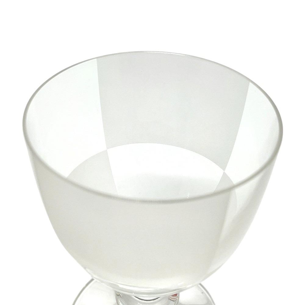 HERMES Damier Checkerboard cup wine glass Crystal glass clear