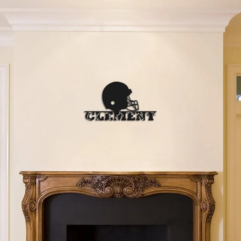 Custom Football Metal Sign with Personalized Name – Unique Soccer Wall Art & Home Decor for Players and Fans