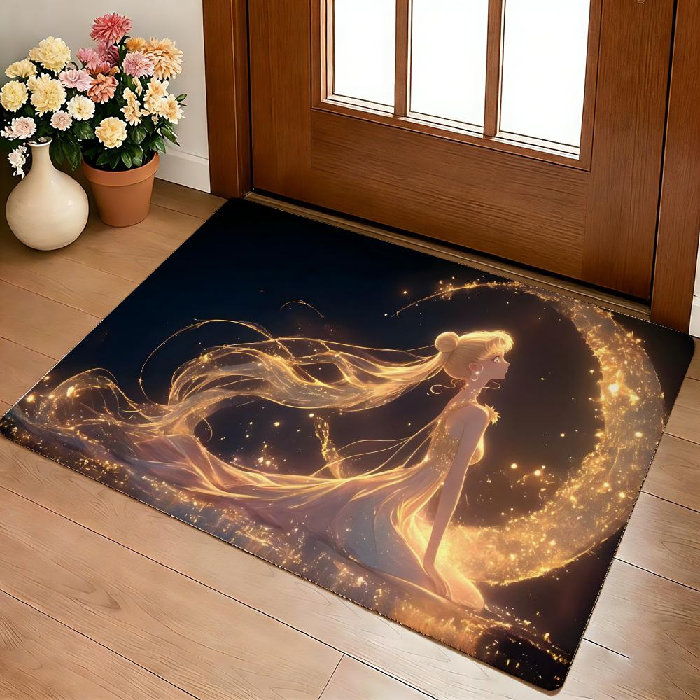 Heißer Anime S-Sailor M-Moon Fußmatte Gemütliche Flanell Weiche Dicke Rutschfeste Matte Für Wohnzimmer Schlafzimmer Küche Dekor Teppiche