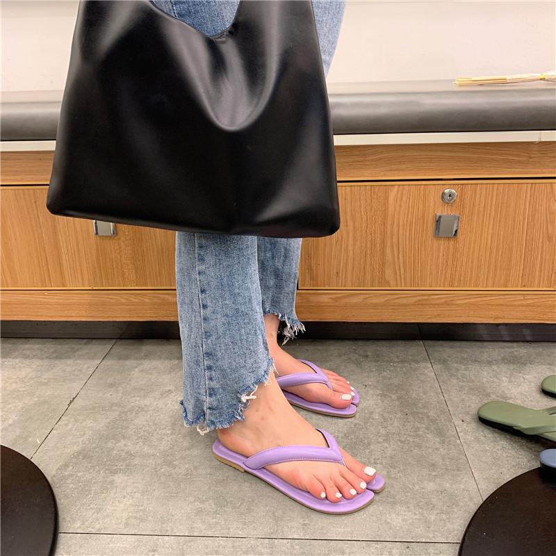 Fashion Celebrity Solid split toe slippers women sandalias flat summer flip flops ladies shoes casual tabi ninia slides zapatillas mujer