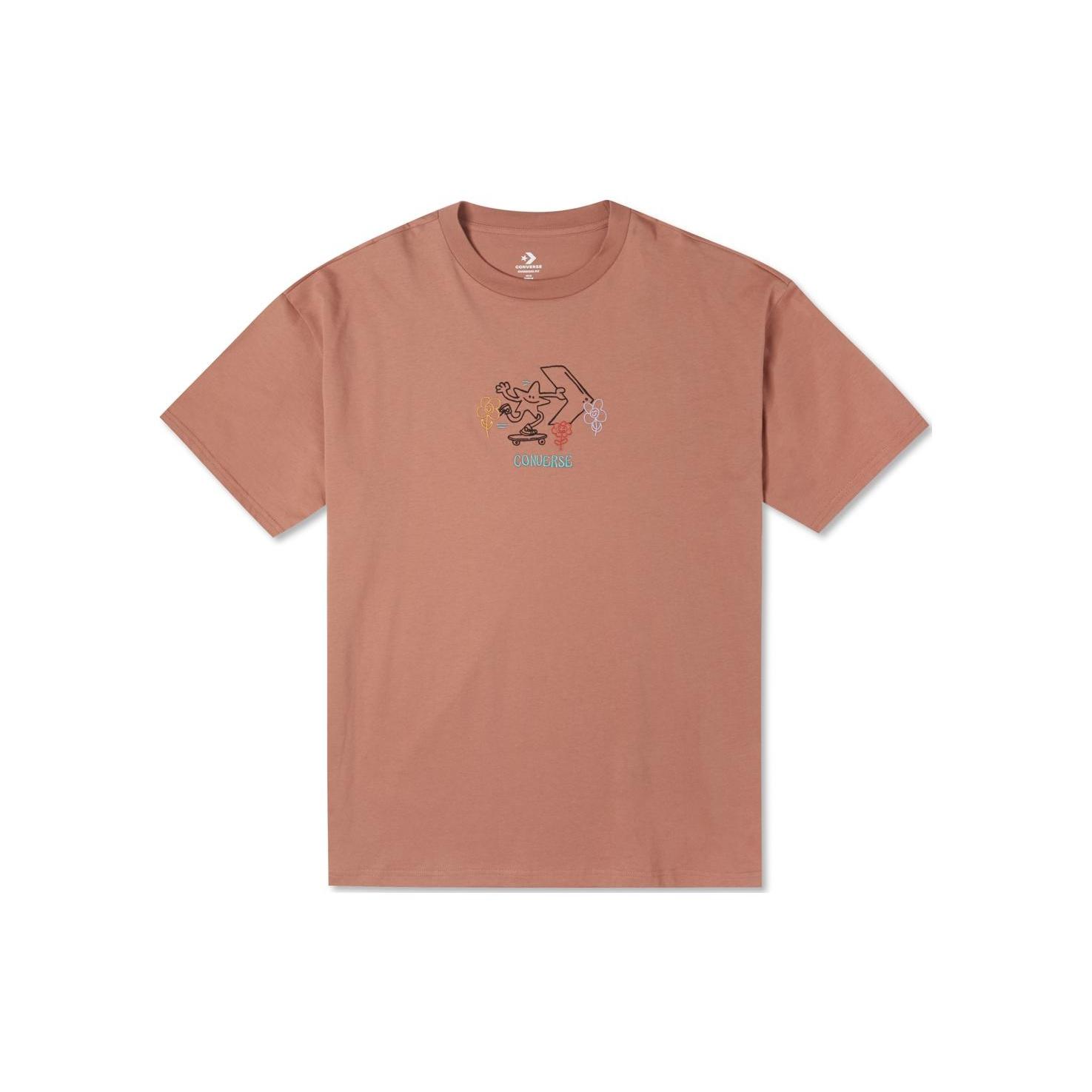 Converse Pushing Along T-Shirt Asia Sizing Mineral Clay Men s 10023267-A04 M