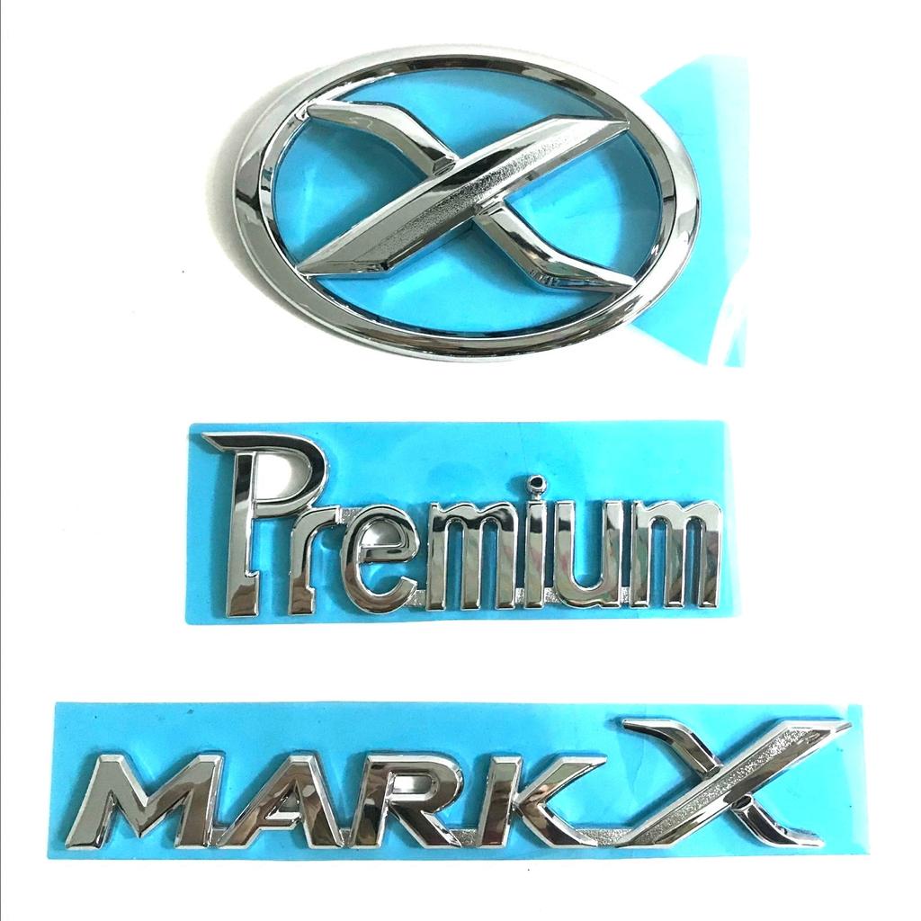 JLPC6 1 Pcs 3D ABS MARK X Emblem Premium Car Badge X Rear Truck Car Stickers Decor For Toyota MARKX MARK-X Car Accessories