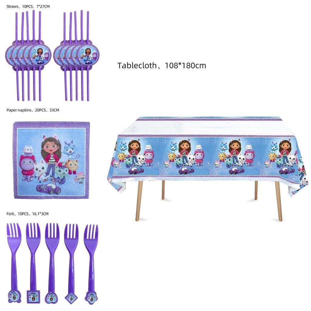 Einzigartiges und farbenfrohes Gabby-Puppenhaus-Geburtstagsdekorationsset für alle Anlässe