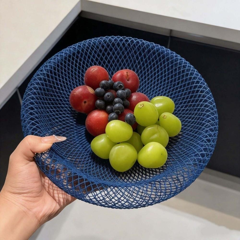 Round Mesh Fruit Snacks Basket Dried Fruit Plate Fruit Vegetable Basket Snacks