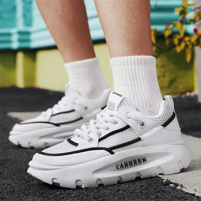 

Повседневная мужская обувь весна и лето 2025 дышащая сетчатая спортивная обувь мужская обувь на платформе обувь для папы студенческая универсальная модная обувь 39