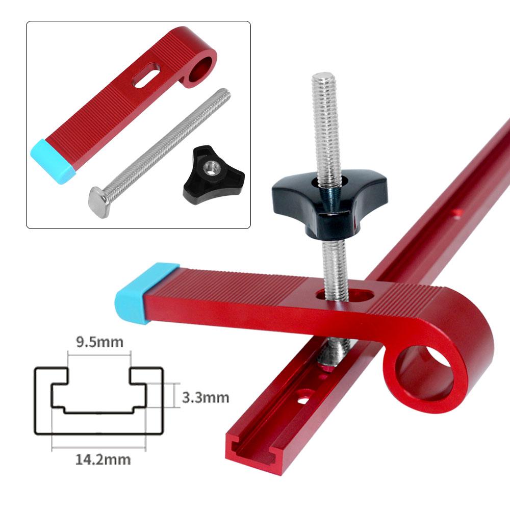 Aluminum Alloy T Track Hold Down Clamp Universal T-track Clamping Block Woodworking Joint Hand Tool