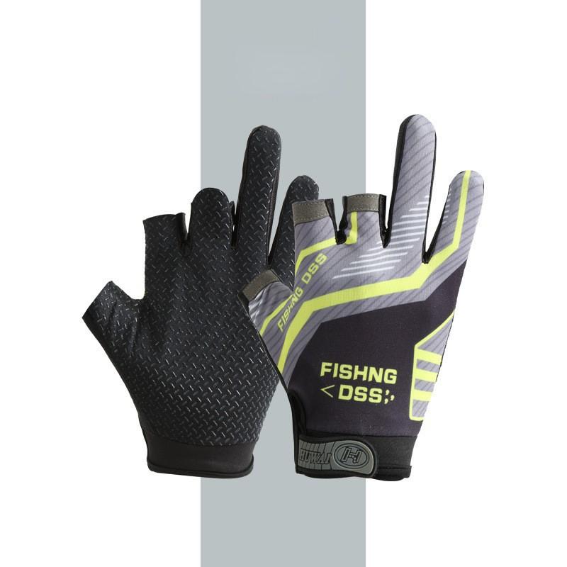 Waterproof Fishing Gloves Anti-Slip Anti-Hanging Climbing Cycling Cast Three-Finger Design Fish Gloves Sports Outdoor Protection